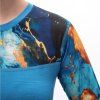 SENSOR MERINO IMPRESS dámské triko dl.rukáv modrá universe 5