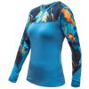SENSOR MERINO IMPRESS dámské triko dl.rukáv modrá universe