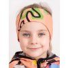 Unuo, Dětská čelenka fleecová Elise, Meruňková, Fantazie (Velikost M (49-52 cm))