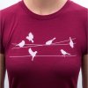 SENSOR MERINO ACTIVE SONGBIRDS dámské triko kr.rukáv lilla5