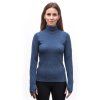 SENSOR MERINO BOLD dámské triko roll neck dl.rukáv cool blue3
