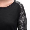 SENSOR MERINO BLEND IMPRESS dámské triko dl.rukáv black zebra5