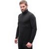 sensor merino blend panske triko dl rukav rolak cerna2