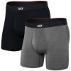 saxx vibe xtra boxer brief fly 2pk black dark grey heather