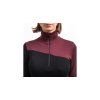 1164371 4 sensor merino extreme up damska mikina dl rukav zip cerna port red
