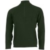 Lasting vlněné merino triko se zipem u krku HONOS zelené (Velikost L)