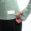sensor merino df damske triko dl rukav s kapuci basil green4