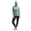 sensor merino df damske triko dl rukav s kapuci basil green6