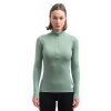 sensor merino df damske triko dl rukav zip basil green2