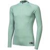 sensor merino df panske triko dl rukav zip basil green