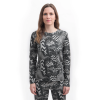 SENSOR MERINO BLEND IMPRESS dámské triko dl.rukáv zebra S (Velikost S)