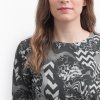 SENSOR MERINO BLEND IMPRESS dámské triko dl.rukáv zebra S (Velikost S)