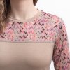SENSOR MERINO IMPRESS dámské triko dl.rukáv almond beige/origami S (Velikost S)